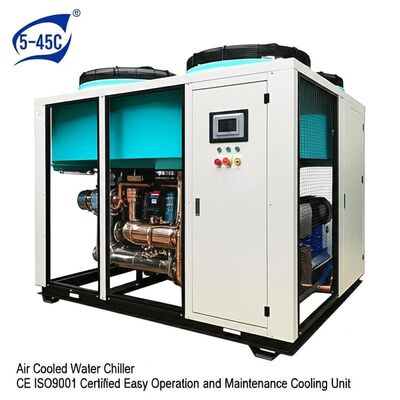 Περιοχή θερμοκρασίας περιβάλλοντος 5-45C Ψυγείο νερού με ψύξη αέρα CE ISO9001 Πιστοποιημένη μονάδα ψύξης εύκολης λειτουργίας και συντήρησης